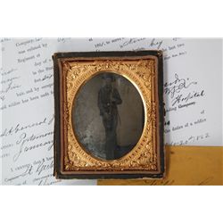 CIVIL WAR TINTYPE WILBUR SEARLES 24TH NY VOL