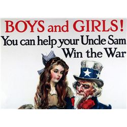 1918 BOYS AND GIRLS! YOU CAN HELP YOUR UNCLE SAM..