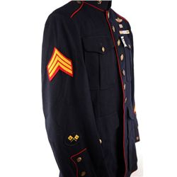 WWII USMC PARAMARINE 1ST ASSAULT DRESS BLUE TUNIC WWII USMC PARAMARINE 1ST ASSAULT DRESS BLUE TUNIC