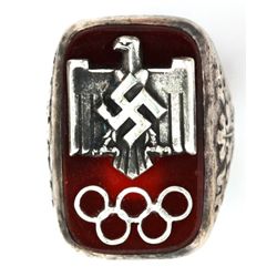 GERMAN 1936 BERLIN OLYMPIC SILVER RING MARKED 835