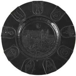 PEWTER PLATE OF THE REICHSPARTEIG IN NUREMBURG