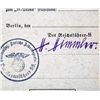 Image 2 : WWII SS BLANK ID CARD PRINTED HIMMLER SIGNATURE