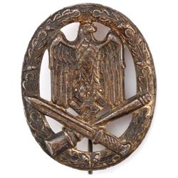 WWII GERMAN THIRD REICH GENERAL ASSAULT BADGE