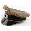 Image 2 : SILK WWII GERMAN HEER CAVALRY OFFICER CRUSHER CAP
