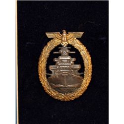 WWII GERMAN HIGH SEAS FLEET BADGE