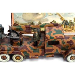 1938 TIPPCO TIN GERMAN ARTILLERY WINDUP TOY CAR