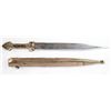 Image 1 : CAUCASIAN STYLE KINDJAL DAGGER NIELLO SCABBARD