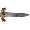 Image 3 : PETITE JEWELED DAGGER WITH MAROON FABRIC SCABBARD