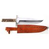 Image 1 : LARGE CLIP POINT BOWIE KNIFE STAG HANDLE