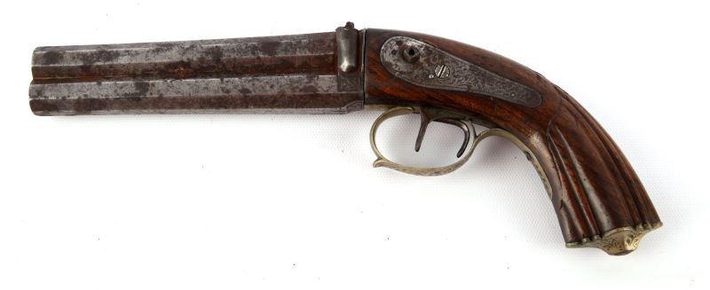ANTIQUE ITALIAN OVER/UNDER PERCUSSION PISTOL