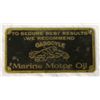 Image 1 : Gargoyle Marine Motor Oil Brass Plate