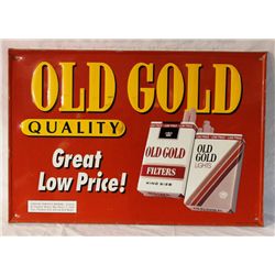 Old Gold Cigarettes Embossed  Tin Sign