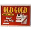Image 1 : Old Gold Cigarettes Embossed  Tin Sign
