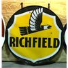 Image 1 : Richfield Gas Double Sided Porcelain Sign
