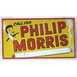 Phillip Morris Cigarette Embossed Tin Sign