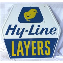 Hy Line Layers Tin Embossed Die Cut Sign