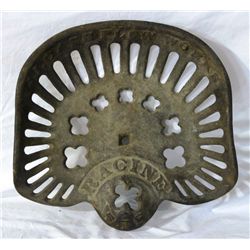 J.I. Case Plow Works Cast Iron Seat