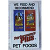 Image 1 : Performance Plus Pet Foods Embossed Tin Sign