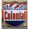 Image 3 : Colonial w/ Eagle Die Cut Porcelain Sign