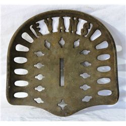 Evans Cast Iron Tractor Seat