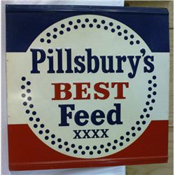 Pillsbury Best Feed Tin Single Sided Sign