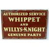 Image 1 : Authorized Whippet & Willys-Knight Porcelain Sign