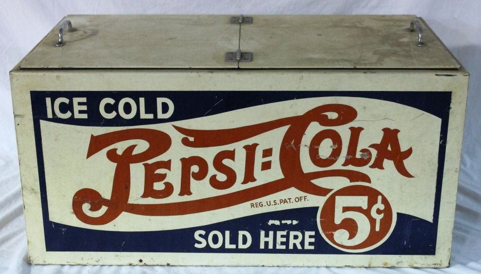 Ice Cold Pepsi-Cola 5 cents 2 Door Cooler