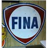 Image 1 : Fina Die Cut Shield Porcelain Gas Sign