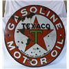 Image 2 : Texaco "Black T" Motor Oil Porcelain Sign