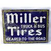 Image 1 : Miller Tires Porcelain Flanged Sign