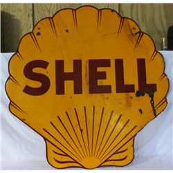 Shell Double-sided Porcelain Sign