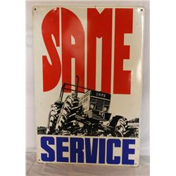 Same Service Tractors Single-sided Tin Sign