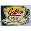 Image 3 : Golden Girl Cola Flanged Porcelain Sign