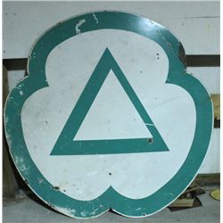 Green City Service Double-sided Porcelain Sign