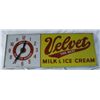Image 1 : Velvet Milk & Ice Cream Lighted Sign & Clock