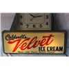 Image 2 : Caldwell's Velvet Ice Cream Lighted Sign & Clock