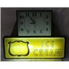 Image 1 : Meadow Gold Ice Cream Lighted Sign & Clock