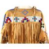 Image 1 : NATIVE AMERICAN BUCKSKIN BEADED DRESS/ MOCCASINS