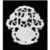 Image 2 : CARVED WHITE JADE PEONY PENDANT