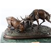Image 4 : AFTER P.J. MÊNE FIGHTING ELK BRONZE ON MARBLE