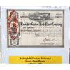 Image 2 : RAILROAD STOCK CERTIFICATE NC SC SPENCER SIGNED