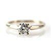 Image 1 : LADIES 14KT WG .63CT ROUND DIAMOND SOLITAIRE RING