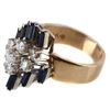 Image 1 : LADIES 14KT YELLOW GOLD DIAMOND & SAPPHIRE RING