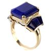 Image 1 : LADIES 14KT YELLOW GOLD LAPIS LAZULI RING