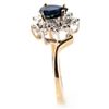 Image 1 : LADIES 14K YELLOW GOLD SAPPHIRE & DIAMOND RING