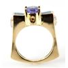 Image 1 : LADIES 18KT YG TANZANITE/OPAL/DIAMOND FASHION RING