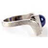 Image 3 : VINTAGE MENS 14K WHT GOLD LINDE STAR SAPPHIRE RING