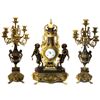 Image 1 : FRANZ HERMLE BRASS ORMOLU CLOCK AND CANDELABRUMS