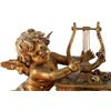 Image 2 : VINTAGE MOREAU SPELTER BRONZE GILD CUPID CLOCK