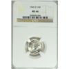 Image 1 : 1945-D MERCURY DIME, NGC MS-66 SUPERB